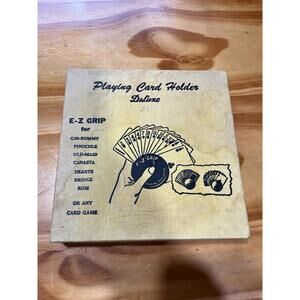 Vintage E -Z Grip Playing Card Holder Deluxe for Any Card Game Original Box.